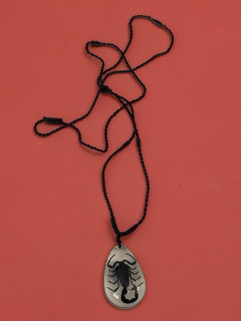 🫶🏻 Scorpion Pendant Necklace on Black Cord